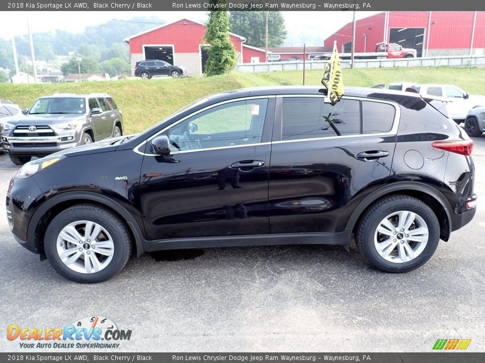 2018 Kia Sportage LX AWD Black Cherry / Black Photo #2