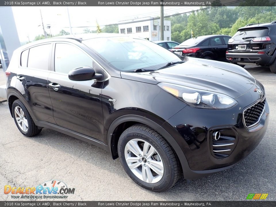 2018 Kia Sportage LX AWD Black Cherry / Black Photo #8