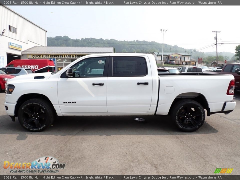 2023 Ram 1500 Big Horn Night Edition Crew Cab 4x4 Bright White / Black Photo #2