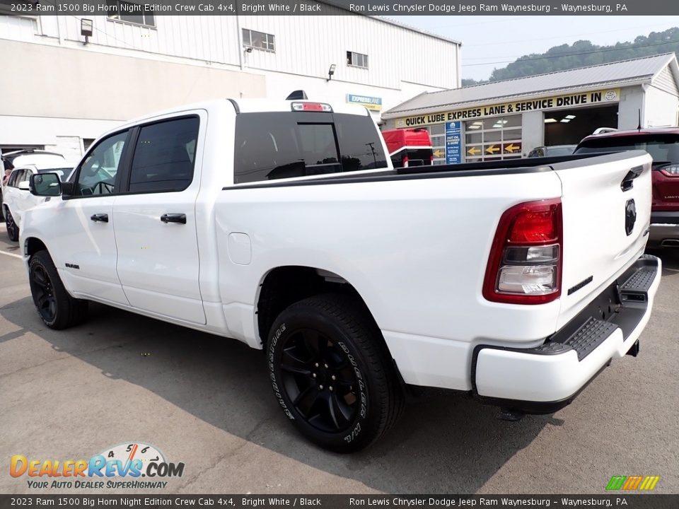 2023 Ram 1500 Big Horn Night Edition Crew Cab 4x4 Bright White / Black Photo #3