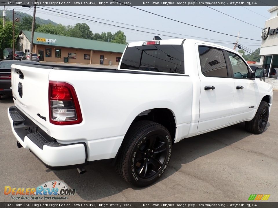 2023 Ram 1500 Big Horn Night Edition Crew Cab 4x4 Bright White / Black Photo #6