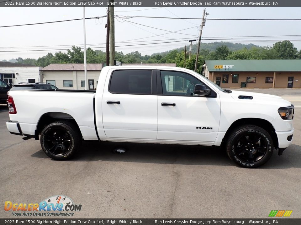 Bright White 2023 Ram 1500 Big Horn Night Edition Crew Cab 4x4 Photo #7