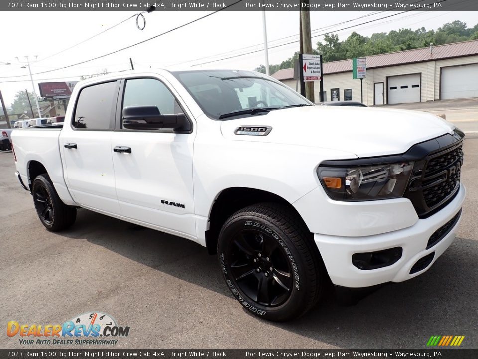 Front 3/4 View of 2023 Ram 1500 Big Horn Night Edition Crew Cab 4x4 Photo #8