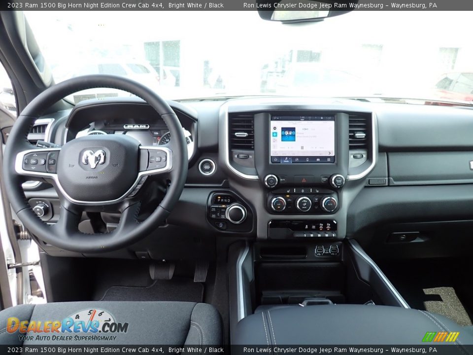 Dashboard of 2023 Ram 1500 Big Horn Night Edition Crew Cab 4x4 Photo #13