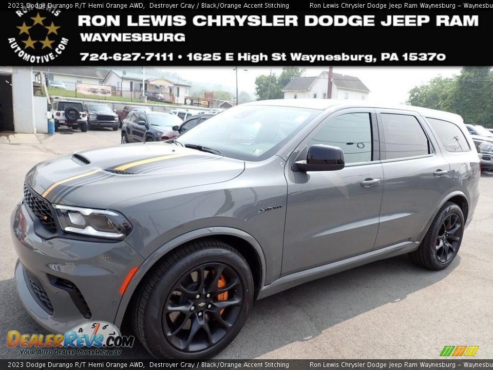 2023 Dodge Durango R/T Hemi Orange AWD Destroyer Gray / Black/Orange Accent Stitching Photo #1