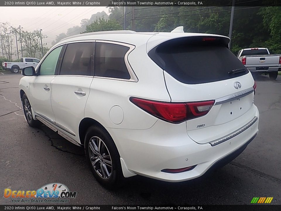 2020 Infiniti QX60 Luxe AWD Majestic White / Graphite Photo #5