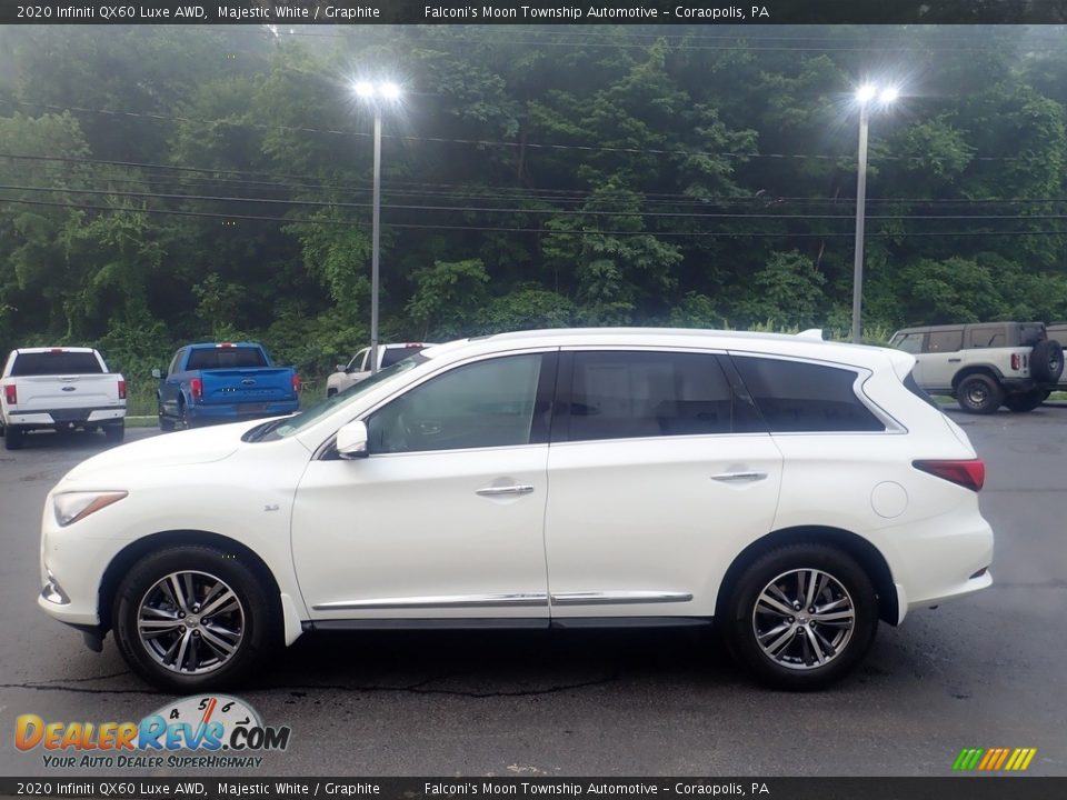 Majestic White 2020 Infiniti QX60 Luxe AWD Photo #6