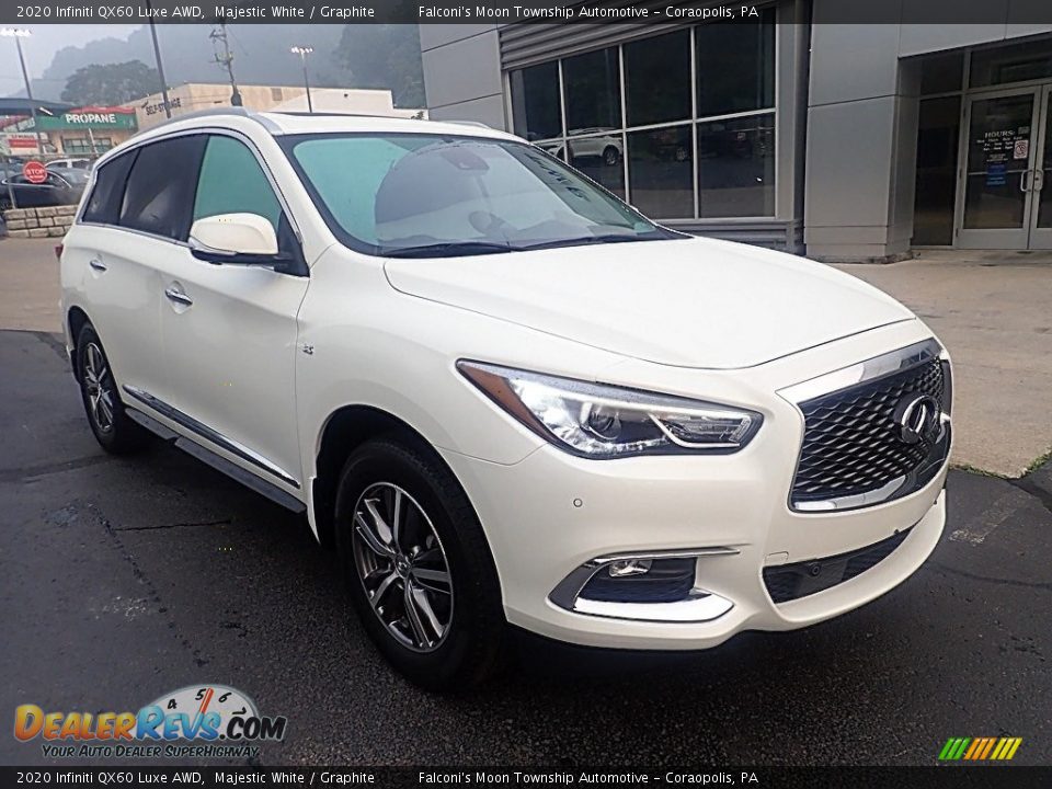 Majestic White 2020 Infiniti QX60 Luxe AWD Photo #9