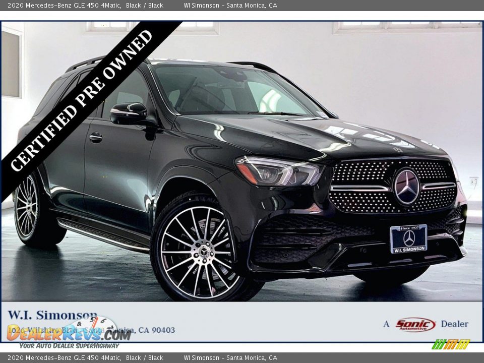 2020 Mercedes-Benz GLE 450 4Matic Black / Black Photo #1