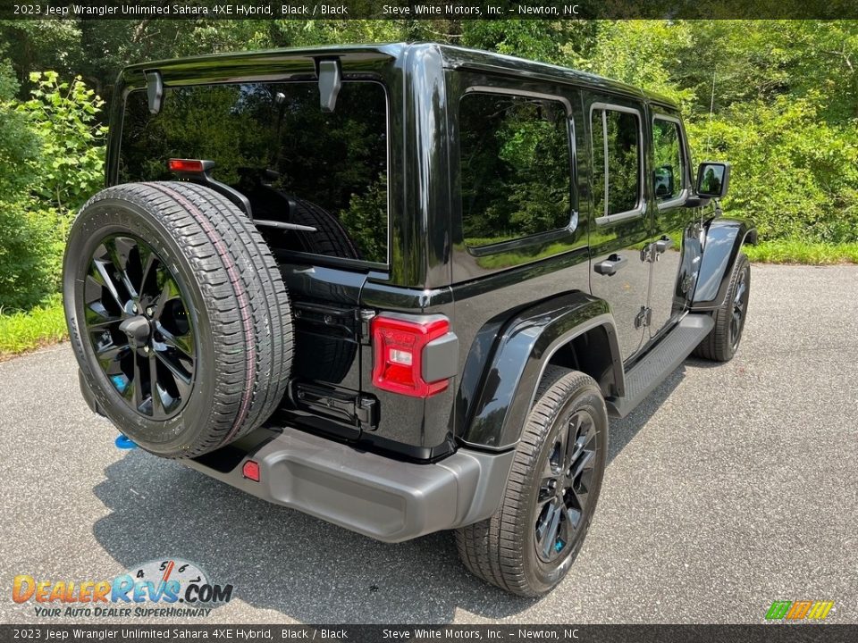 2023 Jeep Wrangler Unlimited Sahara 4XE Hybrid Black / Black Photo #6