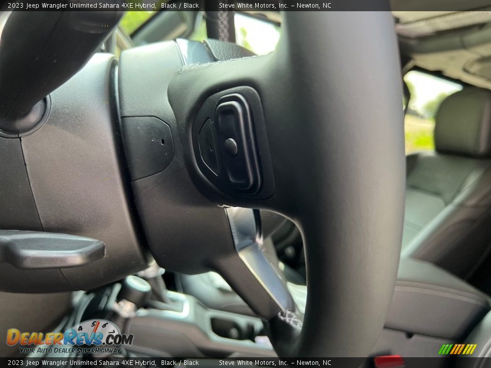 2023 Jeep Wrangler Unlimited Sahara 4XE Hybrid Steering Wheel Photo #13