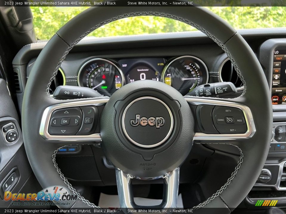 2023 Jeep Wrangler Unlimited Sahara 4XE Hybrid Steering Wheel Photo #20