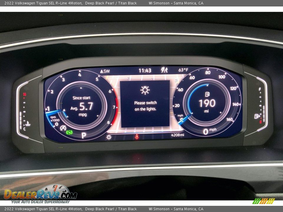 2022 Volkswagen Tiguan SEL R-Line 4Motion Gauges Photo #23