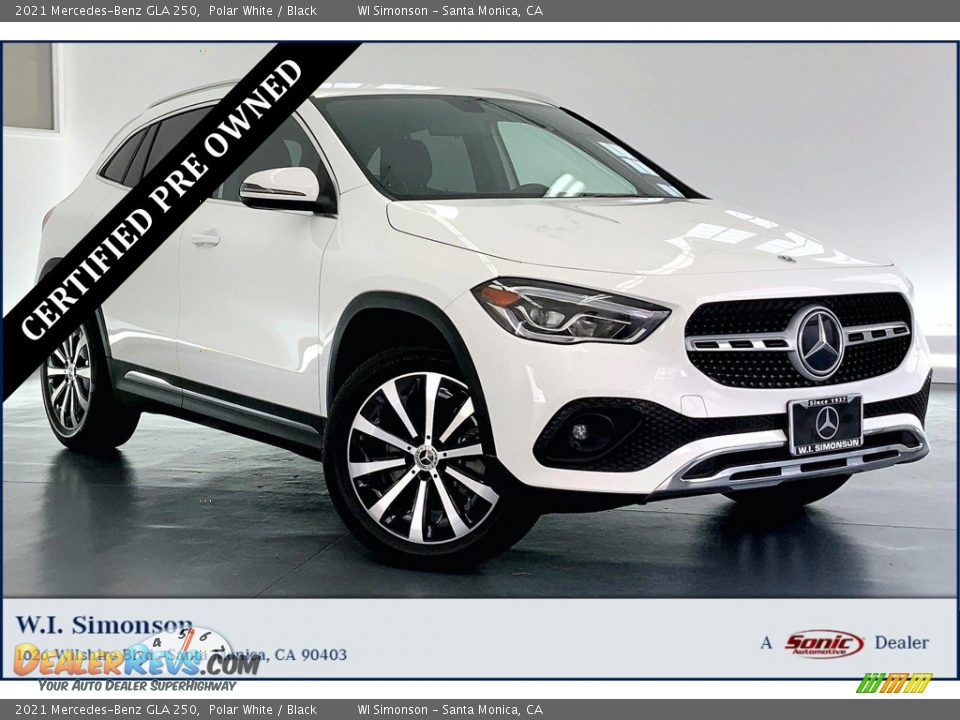 2021 Mercedes-Benz GLA 250 Polar White / Black Photo #1