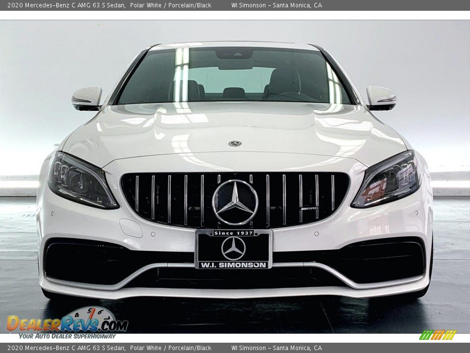 2020 Mercedes-Benz C AMG 63 S Sedan Polar White / Porcelain/Black Photo #2