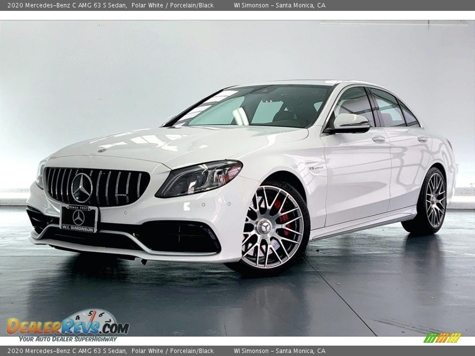 2020 Mercedes-Benz C AMG 63 S Sedan Polar White / Porcelain/Black Photo #12