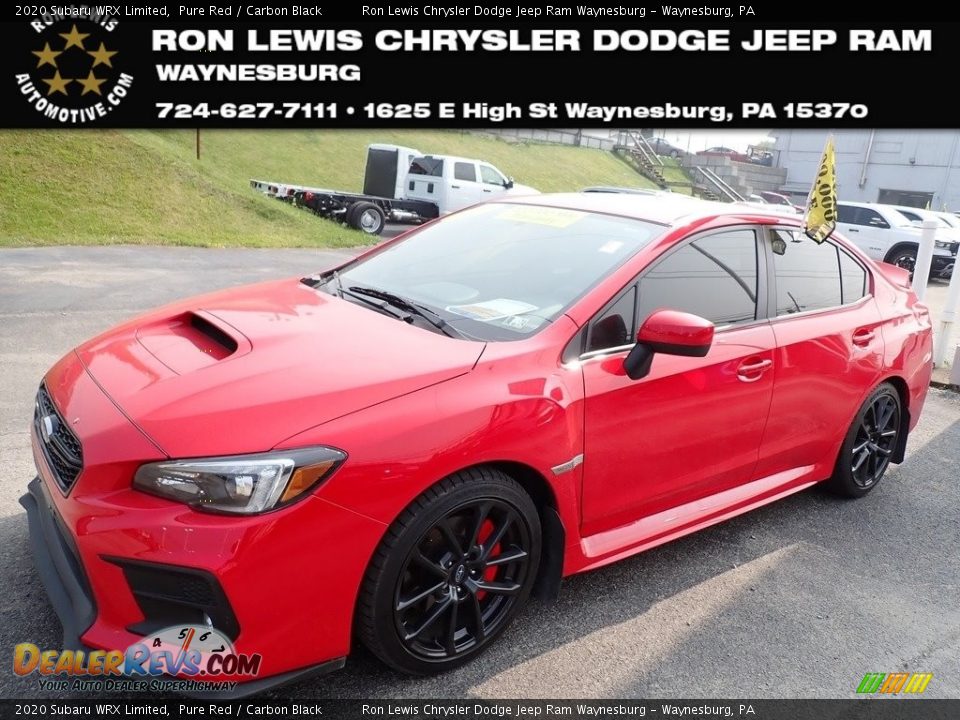 2020 Subaru WRX Limited Pure Red / Carbon Black Photo #1