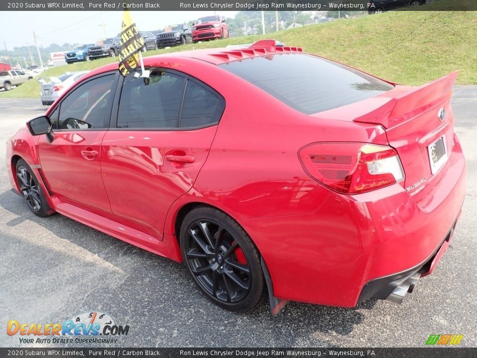 2020 Subaru WRX Limited Pure Red / Carbon Black Photo #3