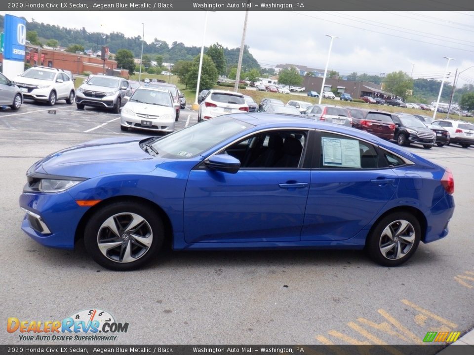 2020 Honda Civic LX Sedan Aegean Blue Metallic / Black Photo #5