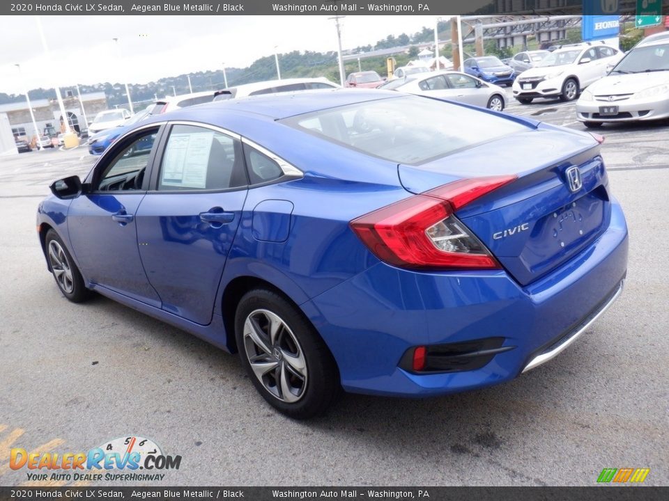 2020 Honda Civic LX Sedan Aegean Blue Metallic / Black Photo #6