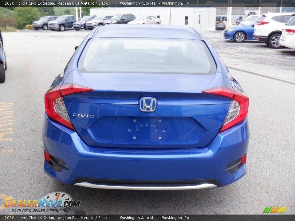 2020 Honda Civic LX Sedan Aegean Blue Metallic / Black Photo #7