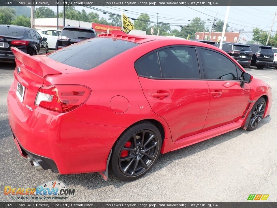 2020 Subaru WRX Limited Pure Red / Carbon Black Photo #6