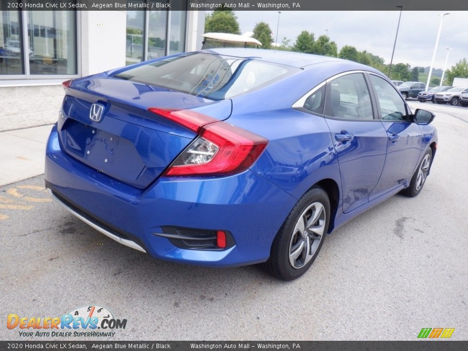 2020 Honda Civic LX Sedan Aegean Blue Metallic / Black Photo #8