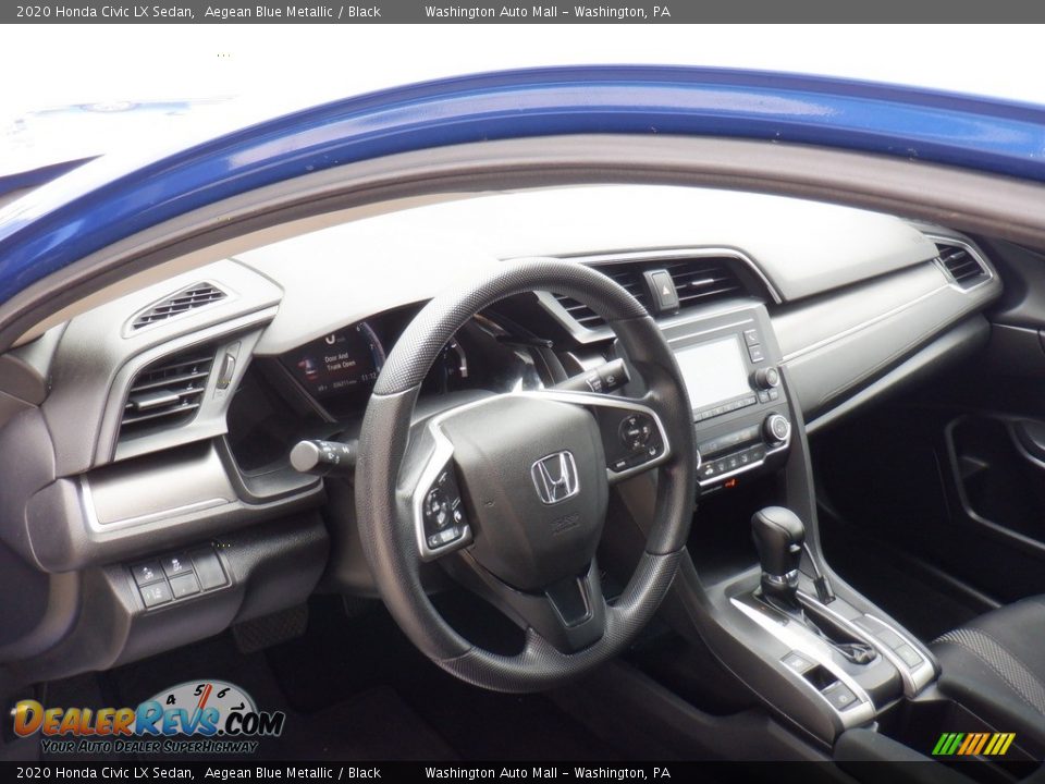 2020 Honda Civic LX Sedan Aegean Blue Metallic / Black Photo #9