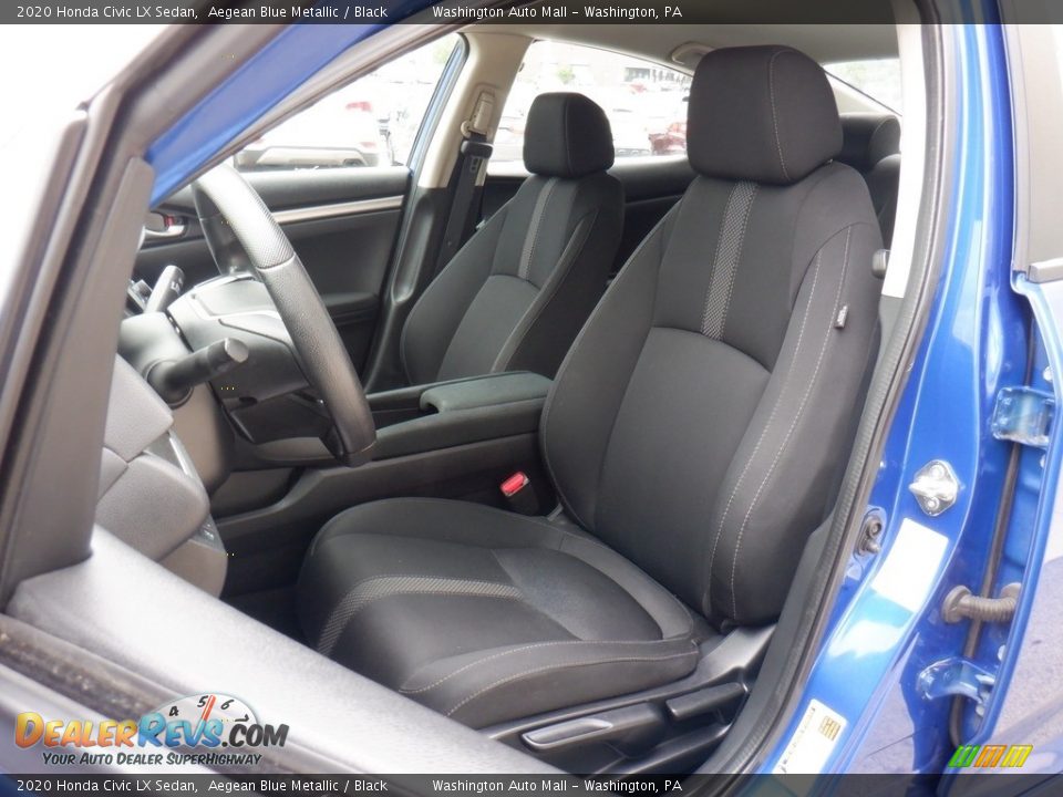 2020 Honda Civic LX Sedan Aegean Blue Metallic / Black Photo #10