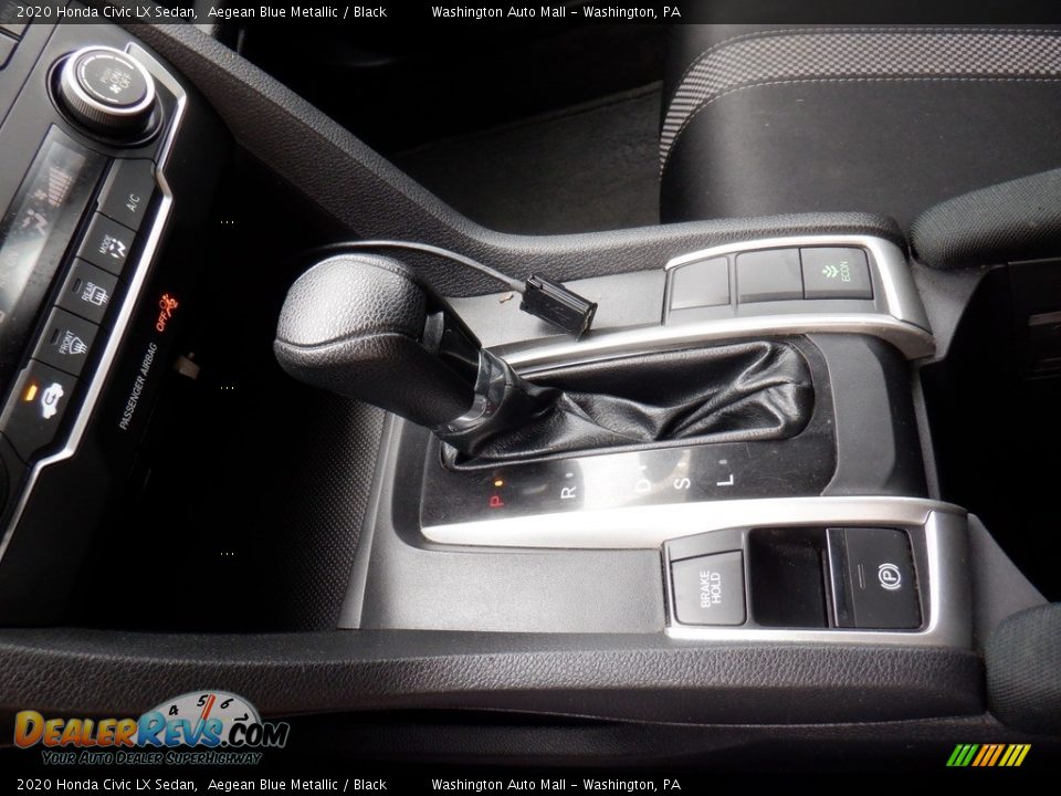 2020 Honda Civic LX Sedan Aegean Blue Metallic / Black Photo #13