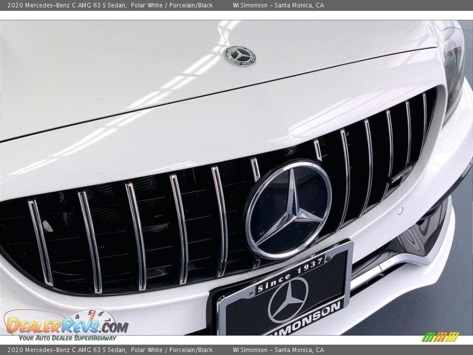 2020 Mercedes-Benz C AMG 63 S Sedan Polar White / Porcelain/Black Photo #30