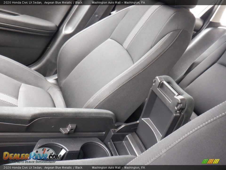 2020 Honda Civic LX Sedan Aegean Blue Metallic / Black Photo #16