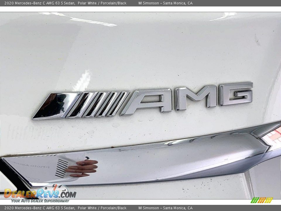2020 Mercedes-Benz C AMG 63 S Sedan Polar White / Porcelain/Black Photo #31