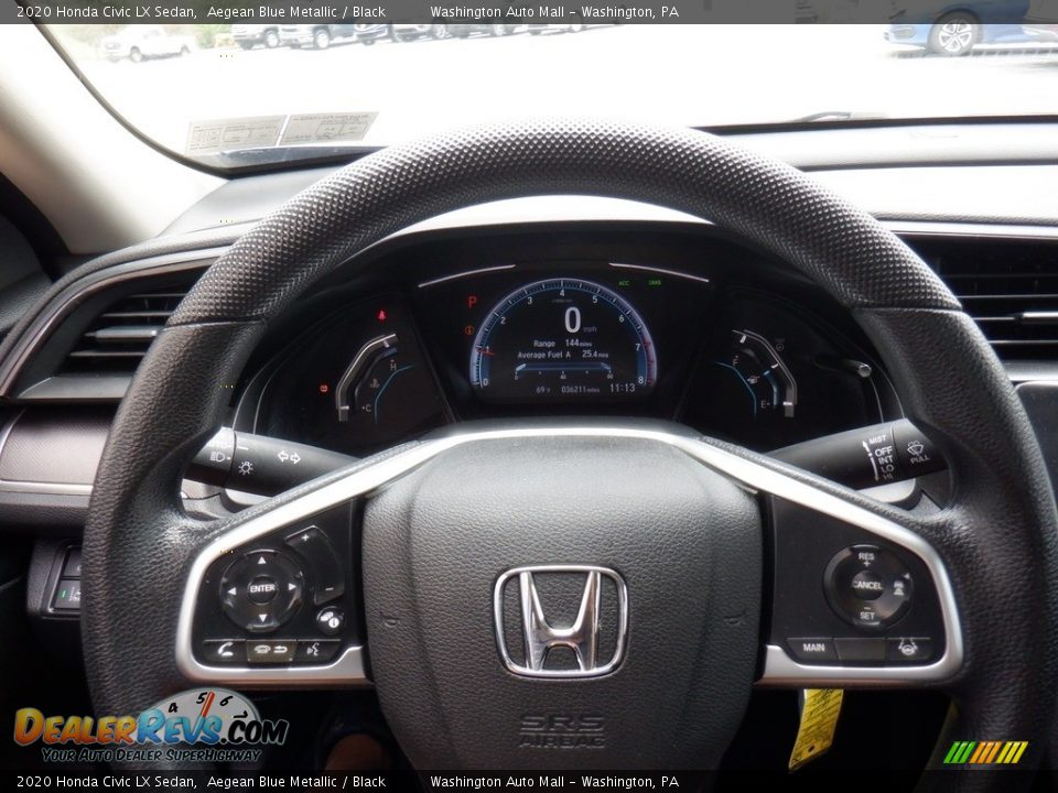2020 Honda Civic LX Sedan Aegean Blue Metallic / Black Photo #17