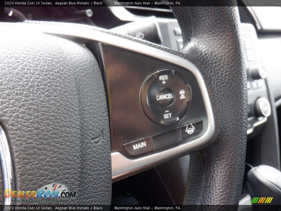 2020 Honda Civic LX Sedan Aegean Blue Metallic / Black Photo #19