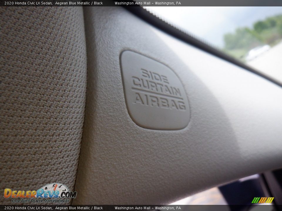 2020 Honda Civic LX Sedan Aegean Blue Metallic / Black Photo #21