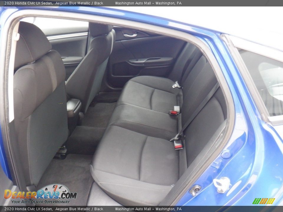2020 Honda Civic LX Sedan Aegean Blue Metallic / Black Photo #22