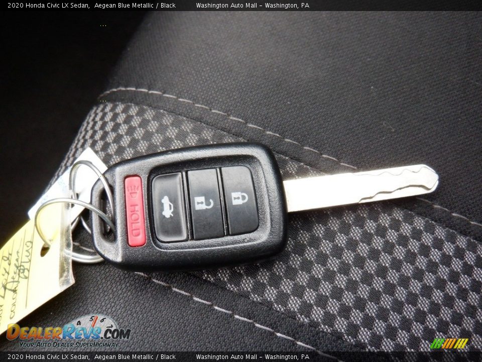2020 Honda Civic LX Sedan Aegean Blue Metallic / Black Photo #24