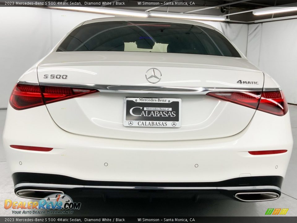 2023 Mercedes-Benz S 500 4Matic Sedan Diamond White / Black Photo #5