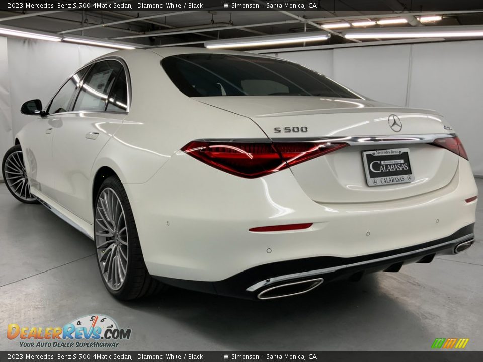 2023 Mercedes-Benz S 500 4Matic Sedan Diamond White / Black Photo #6