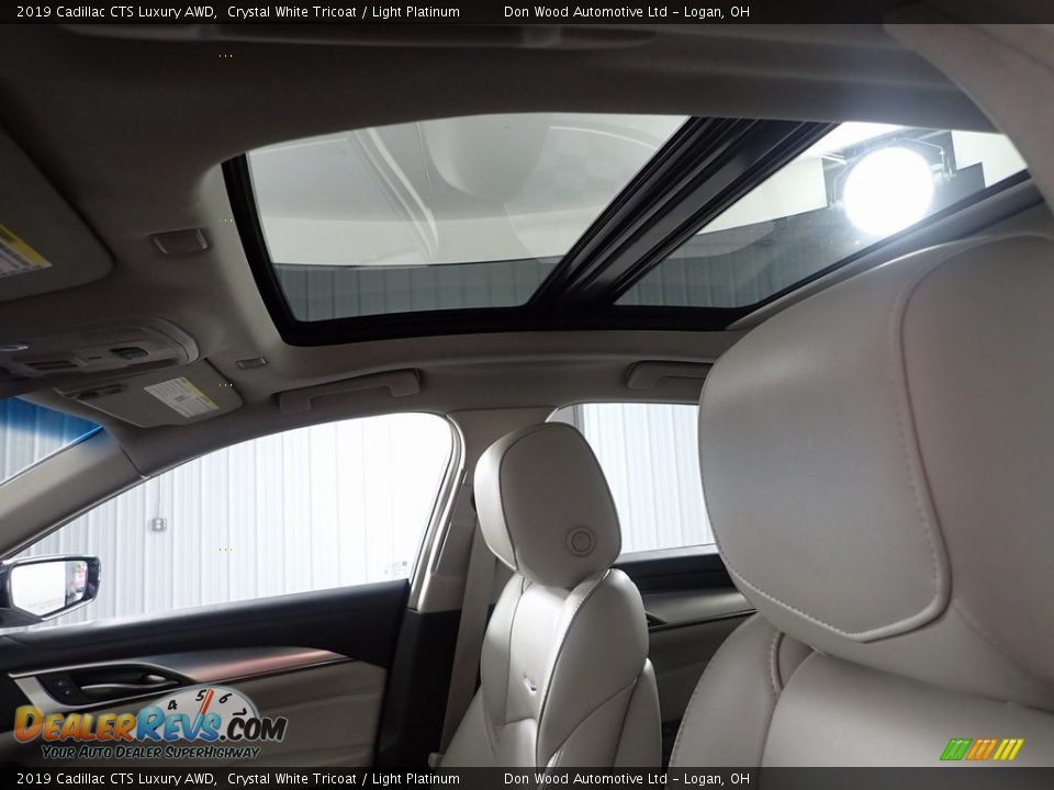 2019 Cadillac CTS Luxury AWD Crystal White Tricoat / Light Platinum Photo #5