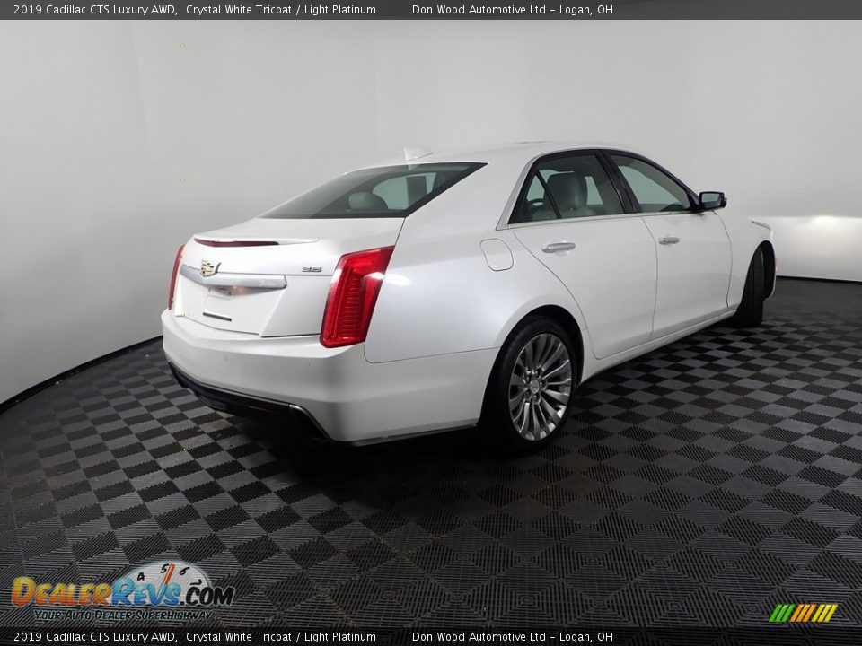2019 Cadillac CTS Luxury AWD Crystal White Tricoat / Light Platinum Photo #12