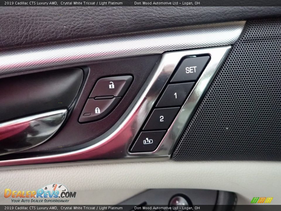 2019 Cadillac CTS Luxury AWD Crystal White Tricoat / Light Platinum Photo #15