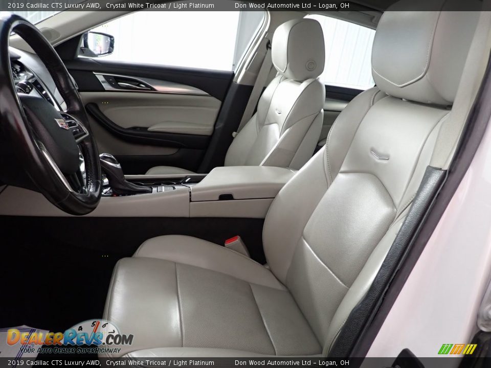 2019 Cadillac CTS Luxury AWD Crystal White Tricoat / Light Platinum Photo #16