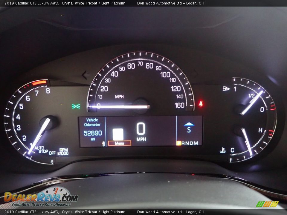 2019 Cadillac CTS Luxury AWD Crystal White Tricoat / Light Platinum Photo #21