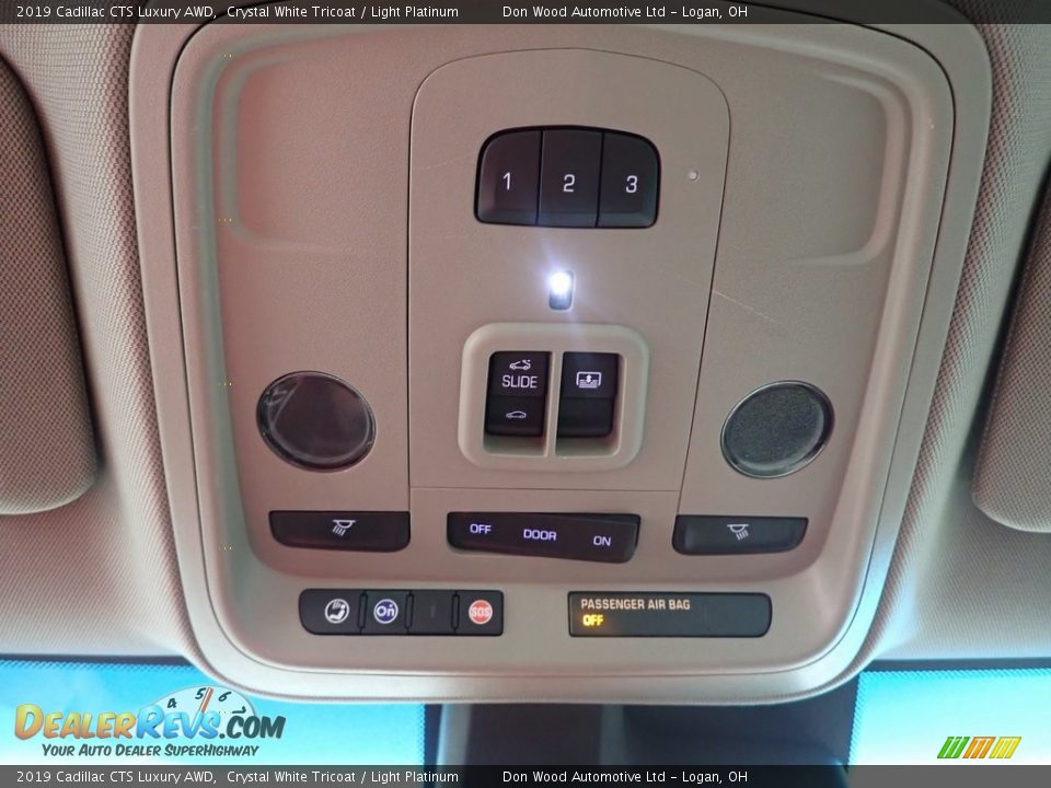 2019 Cadillac CTS Luxury AWD Crystal White Tricoat / Light Platinum Photo #24