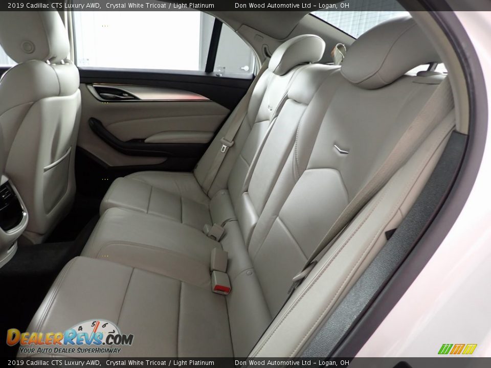 2019 Cadillac CTS Luxury AWD Crystal White Tricoat / Light Platinum Photo #27