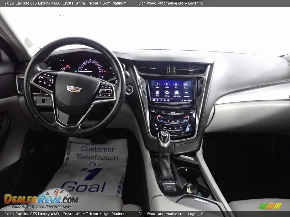 2019 Cadillac CTS Luxury AWD Crystal White Tricoat / Light Platinum Photo #28