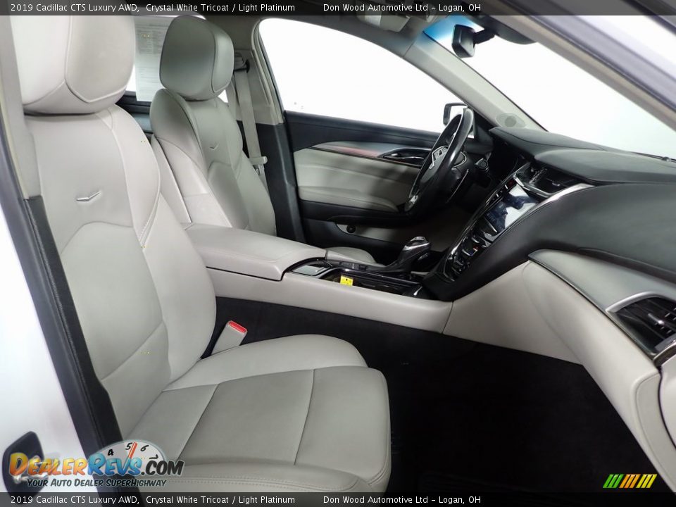 2019 Cadillac CTS Luxury AWD Crystal White Tricoat / Light Platinum Photo #30