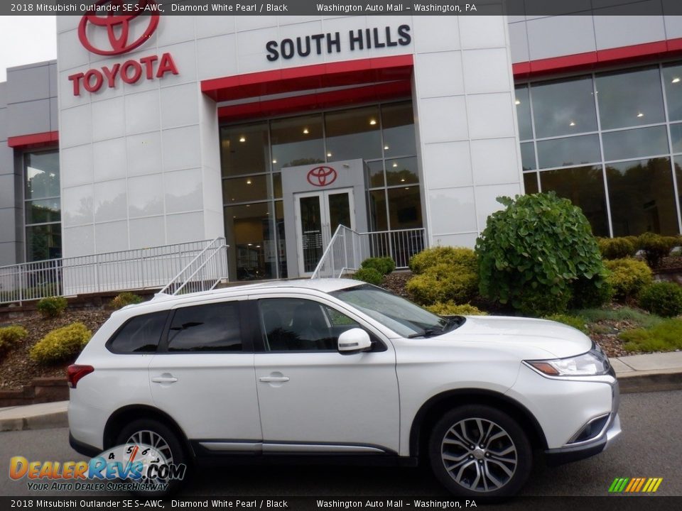 2018 Mitsubishi Outlander SE S-AWC Diamond White Pearl / Black Photo #2